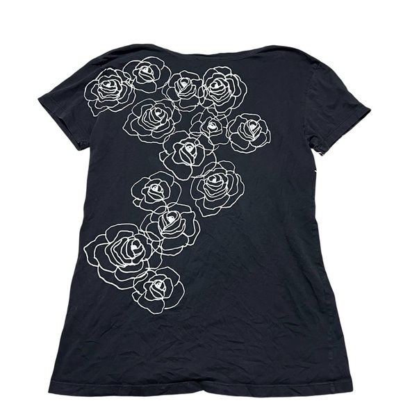 Diesel Vintage 2000s Minimalist Rose Print Tee - Picture 2 of 7